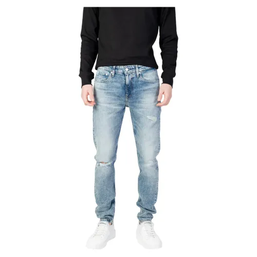 Calvin Klein Jeans , Tapered Jeans for Men ,Blue male, Sizes: