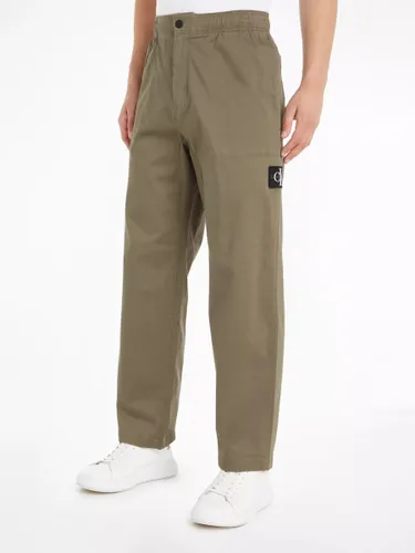 Calvin Klein Jeans Trim Woven Trousers - Dusty Olive - Male