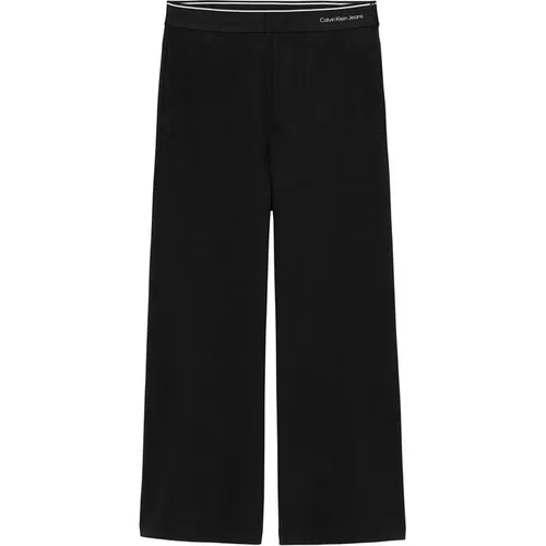 Calvin Klein Jeans Wide Leg Sweatpants Juniors - Black