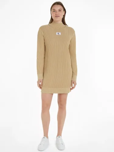 Calvin Klein Jeans Woven Label Jumper Dress, Brown - Brown - Female