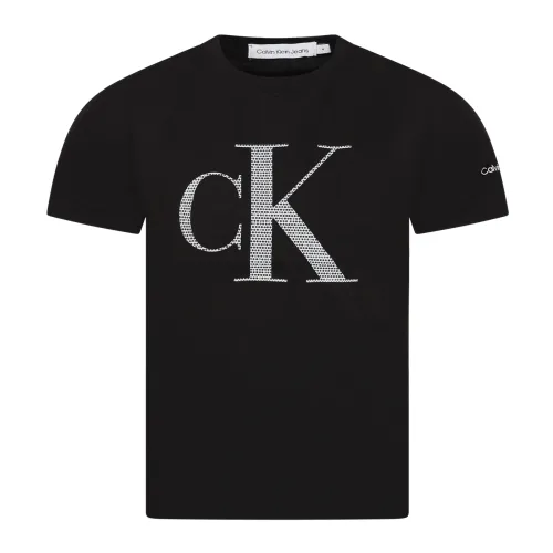 Calvin Klein , Kids T-Shirts ,Black male, Sizes: