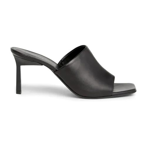 Calvin Klein , Leather Sabot Shoes ,Black female, Sizes: