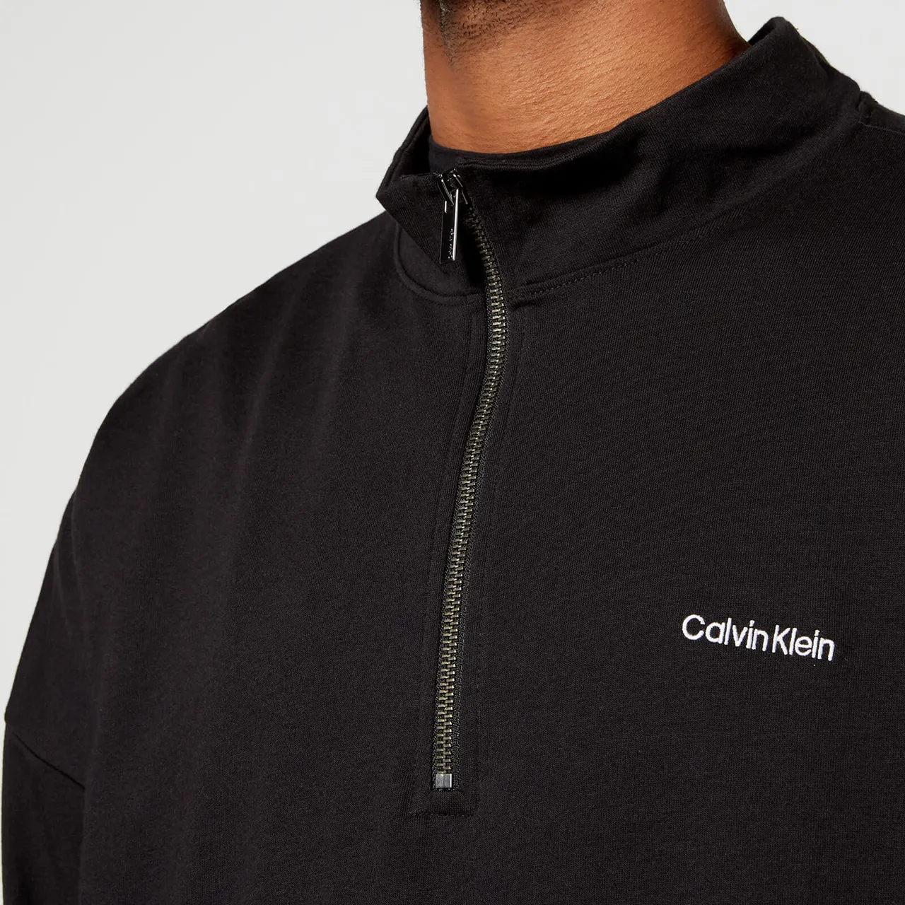 Calvin Klein Logo Detail Cotton-Blend Jersey Sweatshirt