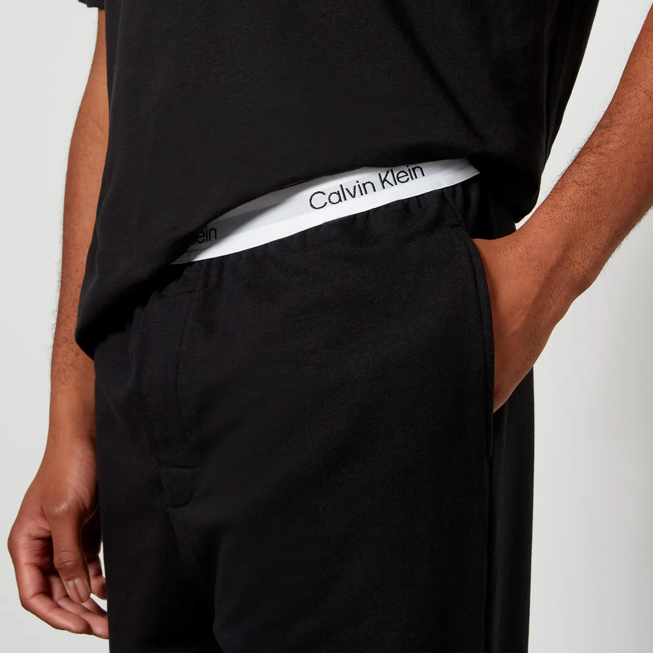 Calvin Klein Logo-Waistbanded Jersey Jogger Bottoms