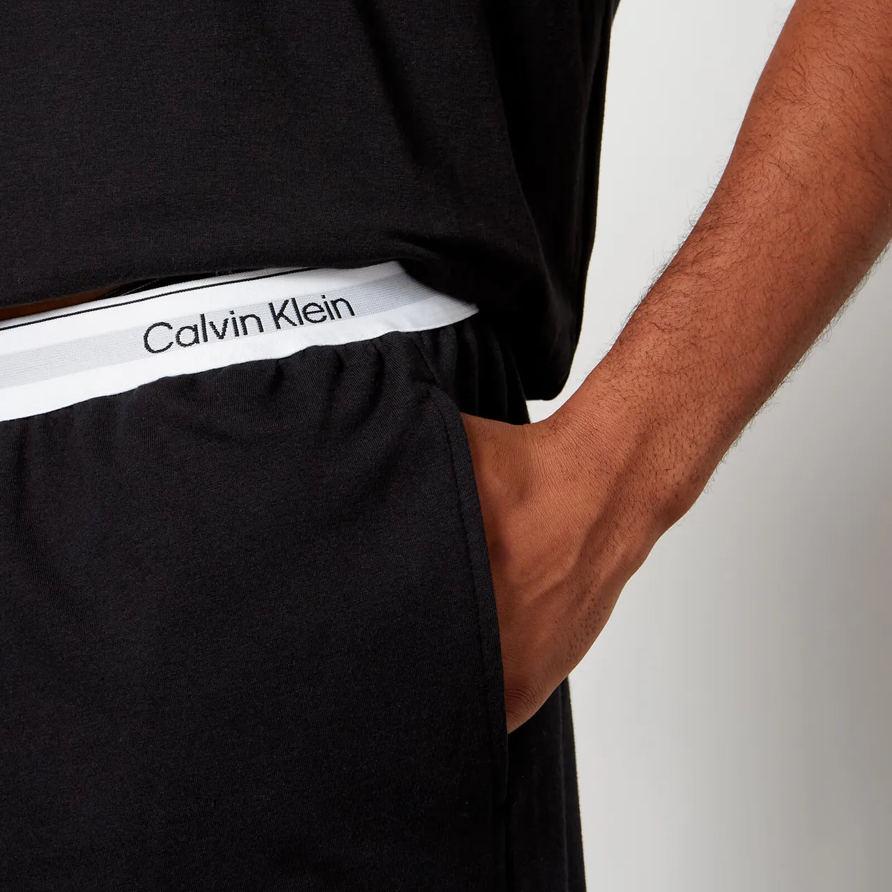 Calvin Klein Logo-Waistbanded Jersey Shorts