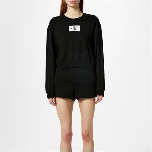 Calvin Klein Long Sleeve Lounge Sweatshirt - Black