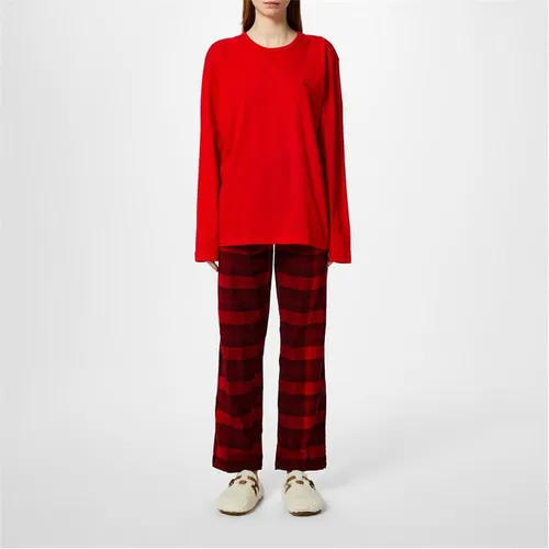 Calvin Klein Long Sleeve Pyjama Set - Red