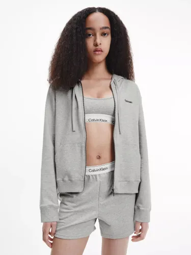 Calvin Klein Lounge Zip Up Hoodie - Grey - Female