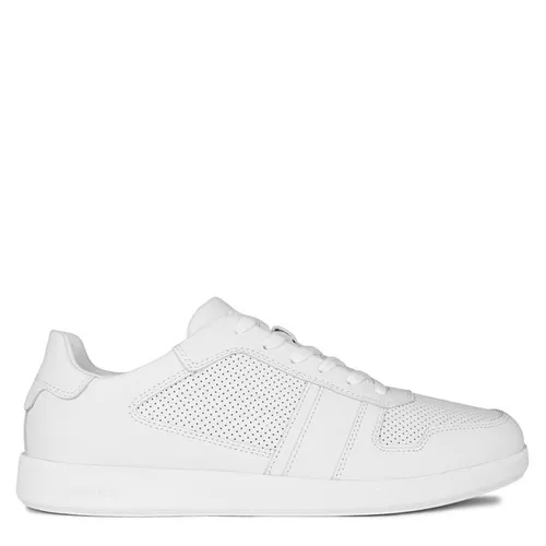Calvin Klein Low Lace Up Leather Trainers - White