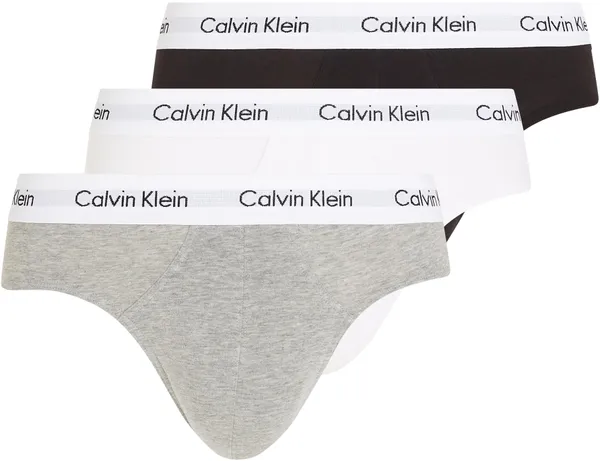 Calvin Klein Men 3P HIP BRIEF Multicolor(black/White/Grey