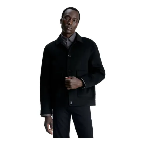 Calvin Klein , Men Oershort Jacket ,Black male, Sizes: