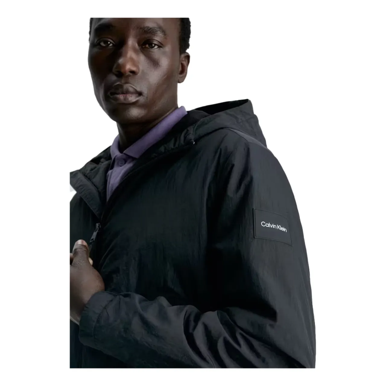 Calvin Klein , Men Padded Crinkle Nylon Jacket ,Black male, Sizes: