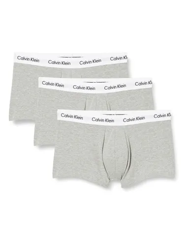 Calvin Klein Men's 3 Pack Low Rise Trunks - Cotton Stretch
