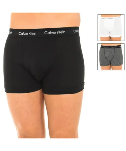 Calvin Klein Mens 3 Pack Trunk - Multicolour Cotton