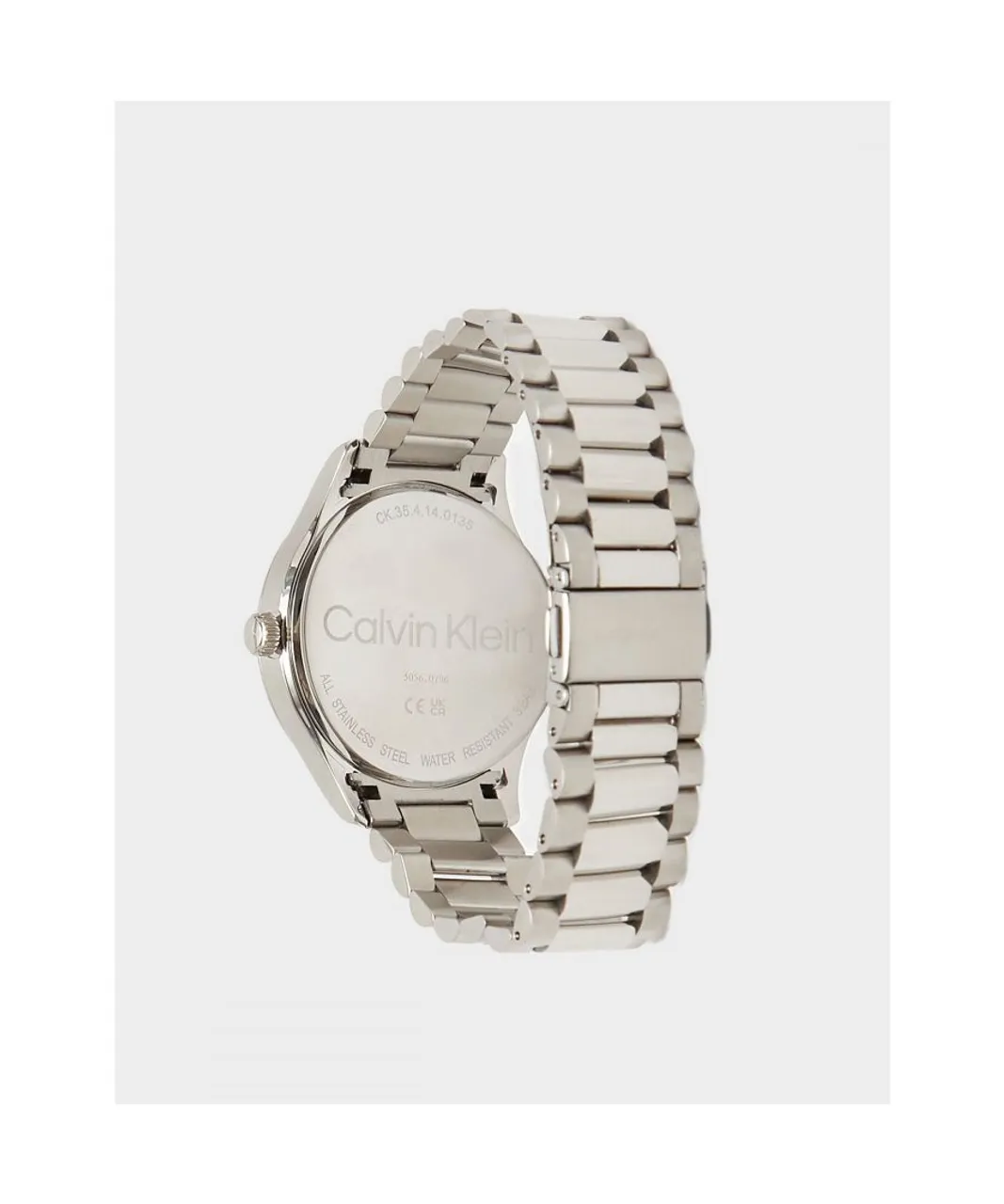 Calvin Klein Mens Accessories Iconic Bracelet Watch in Silver black Stainless Steel - One Size