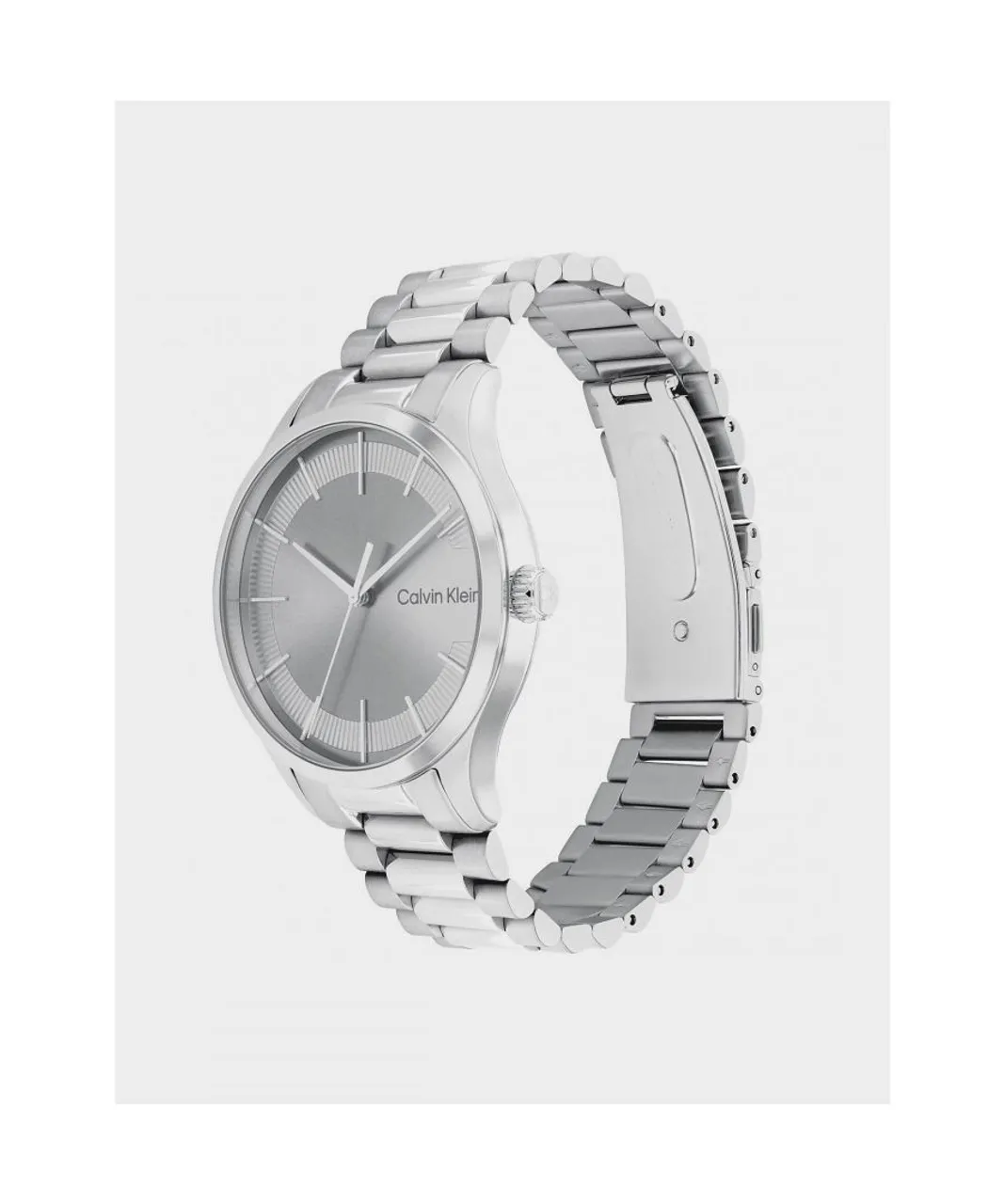 Calvin Klein Mens Accessories Iconic Bracelet Watch in Silver Stainless Steel - One Size