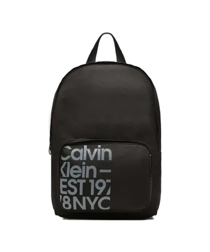 Calvin Klein Mens Backpack with Multiple Compartments and Zip Fastening in Black - One Size