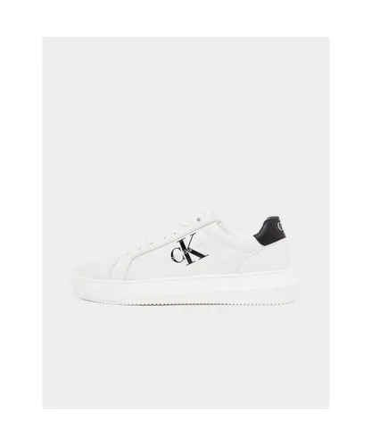 Calvin Klein Mens Chunky Sole Trainers in White Leather