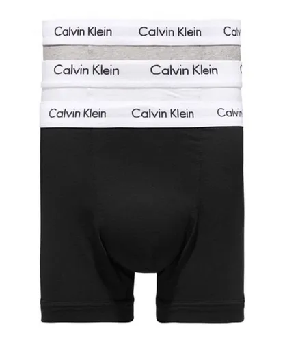 Calvin Klein Mens Cotton 3 Pack Boxers - Black