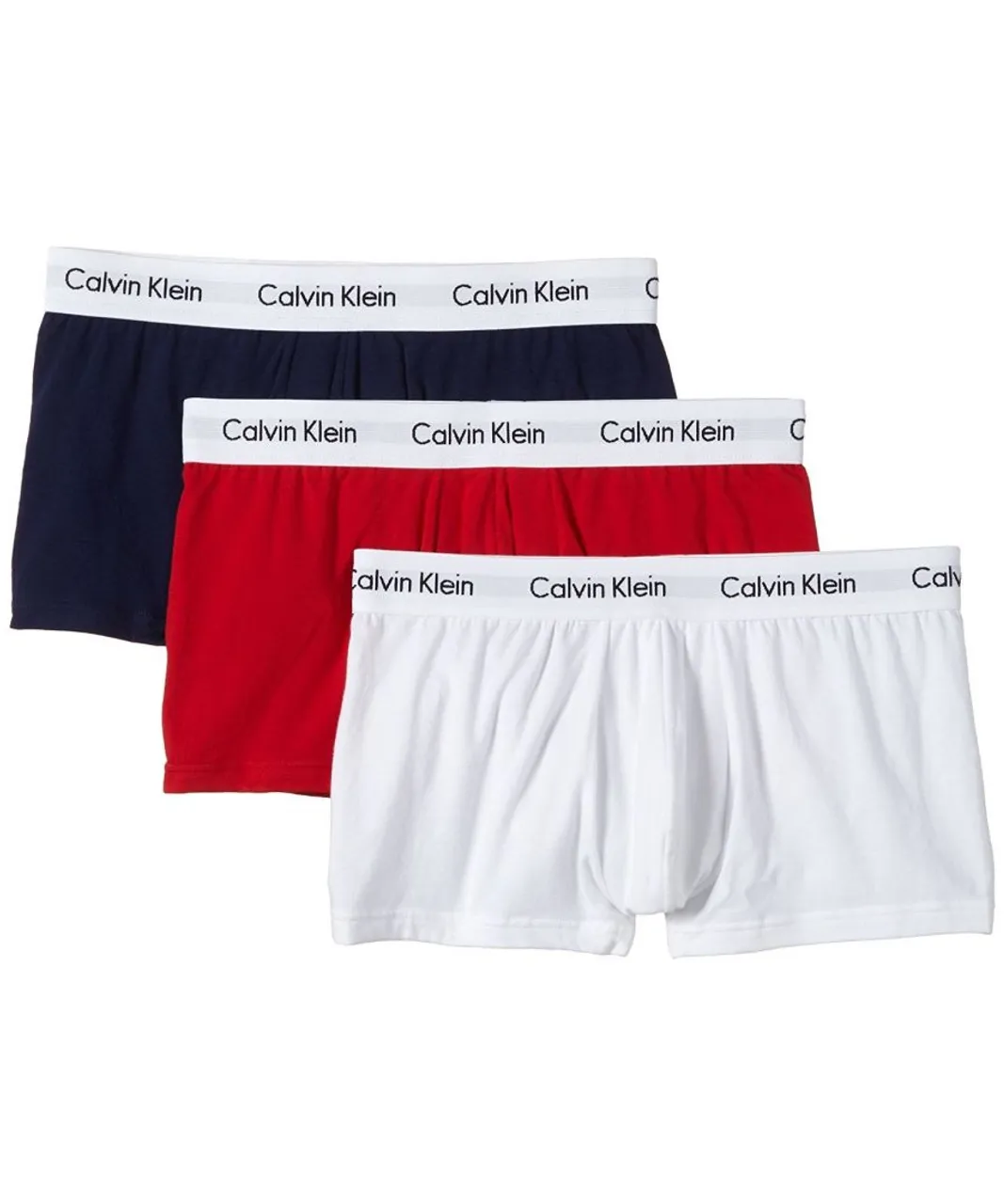 Calvin Klein Mens Cotton 3 Pack Trunks - Multicolour