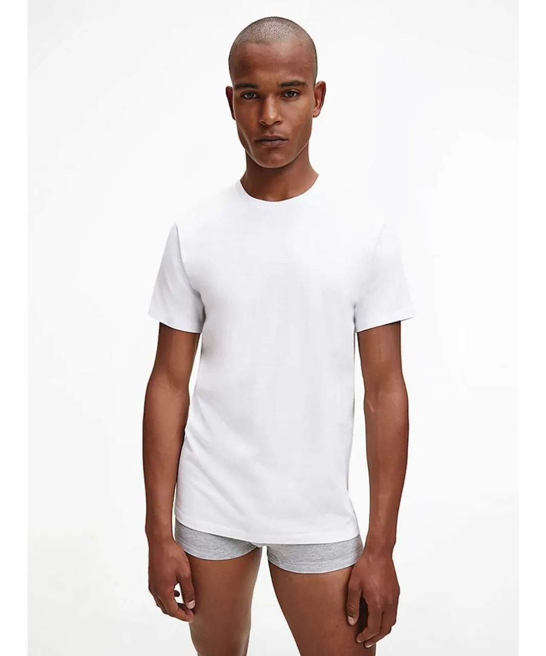 Calvin Klein Mens Crew Neck T-Shirt 3 Pack - Black Cotton