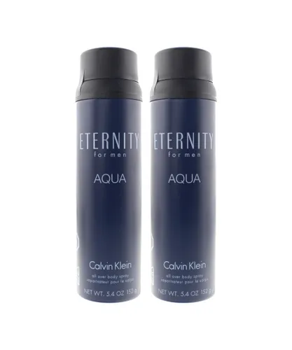 Calvin Klein Mens Eternity For Men Aqua Body Spray 152g x 2 - One Size