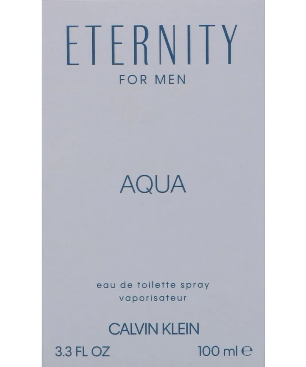Calvin Klein Mens Eternity For Men Aqua Eau de Toilette 100ml Spray - NA - One Size