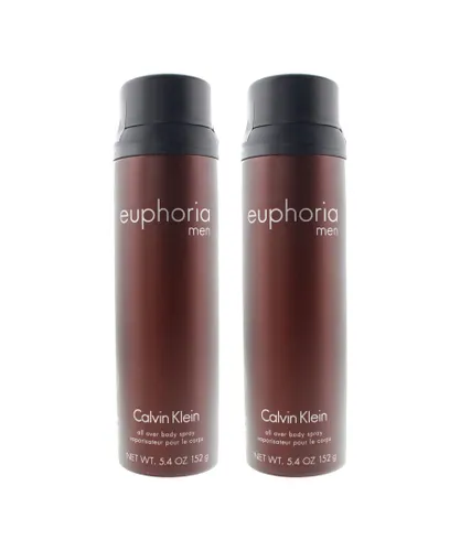 Calvin Klein Mens Euphoria Men Body Spray 152g x 2 - One Size
