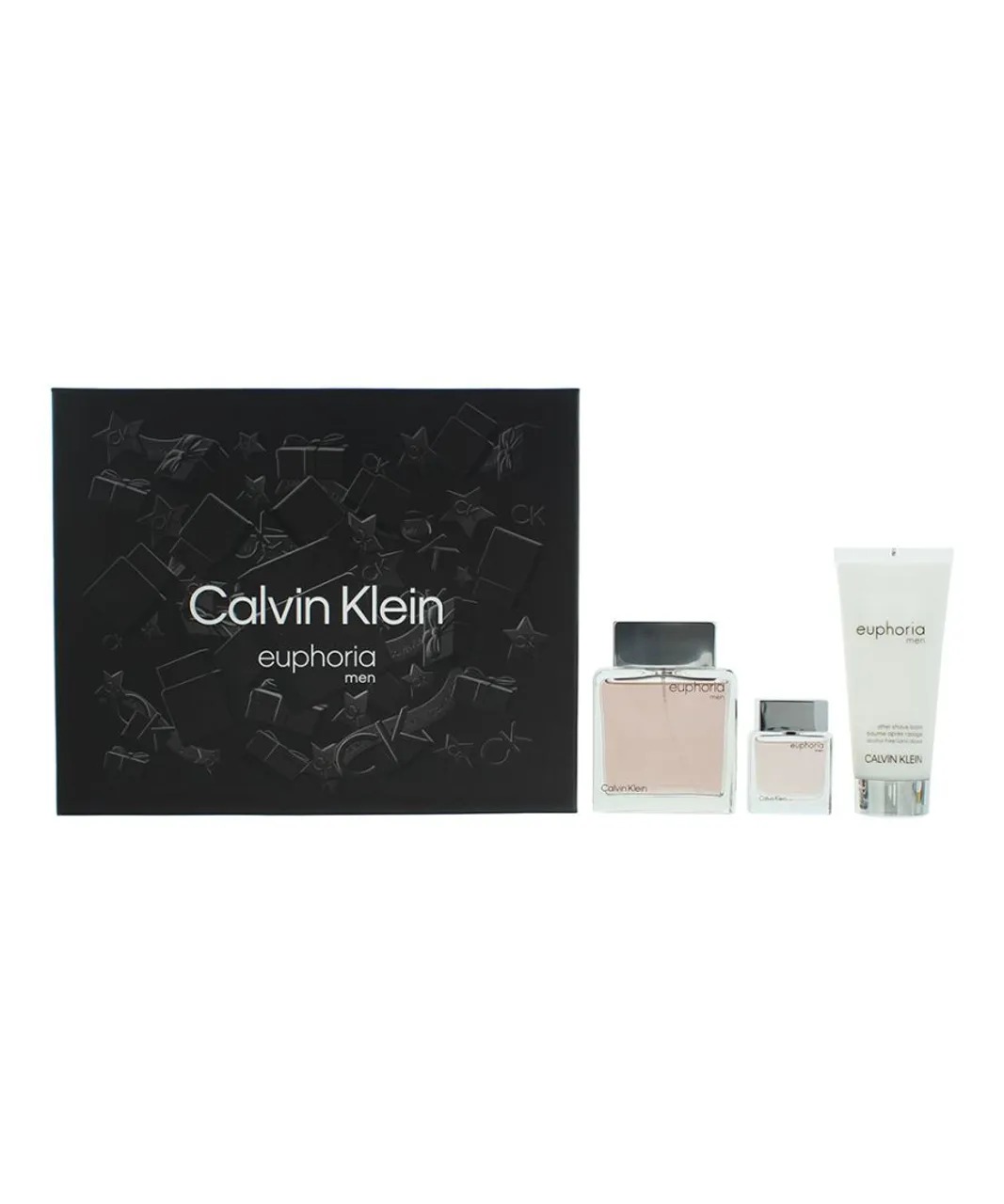 Calvin Klein Mens Euphoria Men Eau De Toilette 100ml, Aftershave Balm + Eau De 15ml Gift Set - One Size