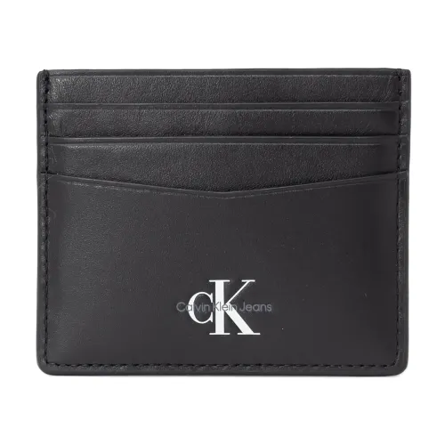 Calvin Klein , Mens Leather Cardholder ,Black male, Sizes: ONE SIZE