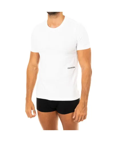 Calvin Klein Mens Pack-2 T-Shirts M / Short C. - White Cotton