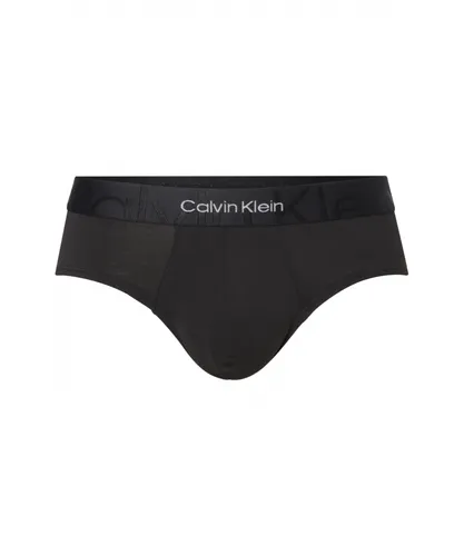 Calvin Klein Mens Recycled Cotton Stretch Hip Brief - Black
