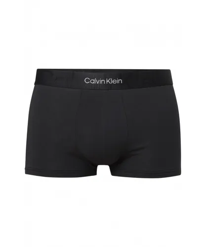 Calvin Klein Mens Recycled Cotton Stretch Trunk - Black