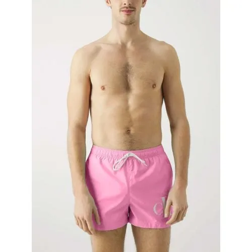 Calvin Klein Mens Sachet Pink CKJ Monogram Swim Short