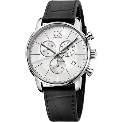 Calvin Klein , Men`s Silver Quartz Watch - K2G271C6 - City ,Gray male, Sizes: ONE SIZE