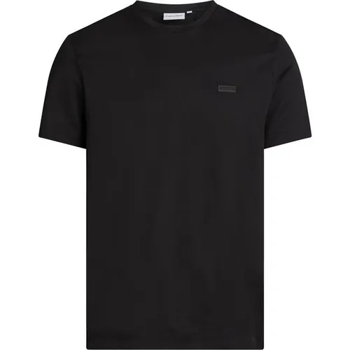 Calvin Klein Mercerised Logo T-Shirt - Black