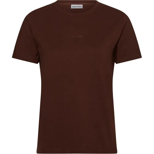 Calvin Klein Micro Logo T Shirt - Brown