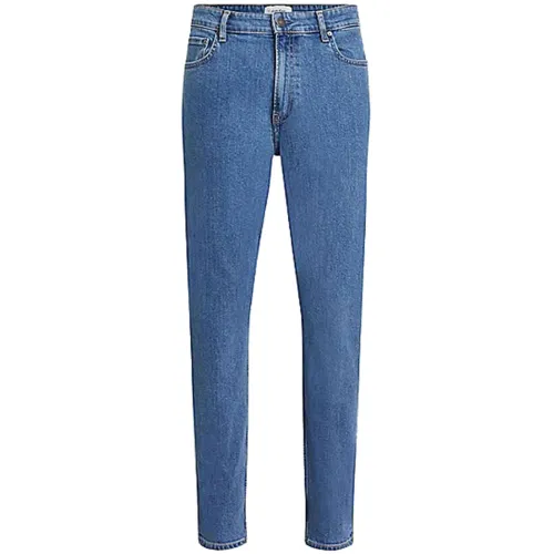Calvin Klein , Mid Blue Denim Tapered Jeans ,Blue male, Sizes: