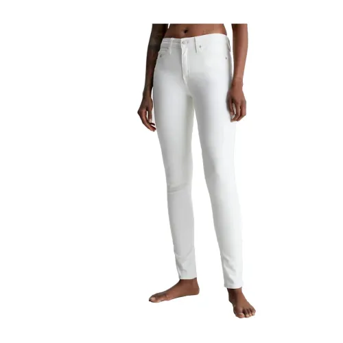Calvin Klein , Mid Rise Skinny Pants - Upgrade Your Wardrobe ,White female, Sizes: