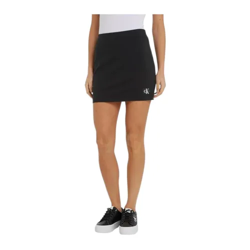 Calvin Klein , Milano Skirt Elegant Modern Style ,Black female, Sizes: