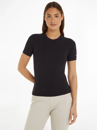 Calvin Klein Modal Rib Short Sleeve T-Shirt - Black - Female