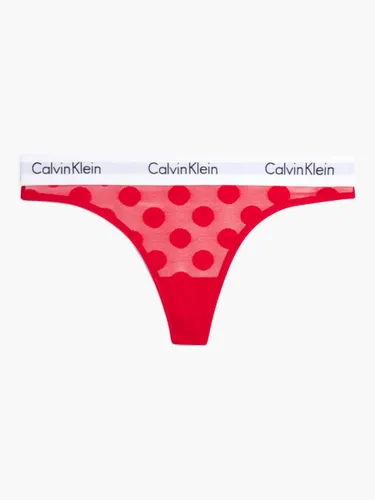 Calvin Klein Modern Cotton Coord Thong, Rouge - Rouge - Female