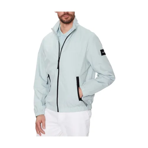 Calvin Klein , Modern Zip-Through Jacket ,Blue male, Sizes: