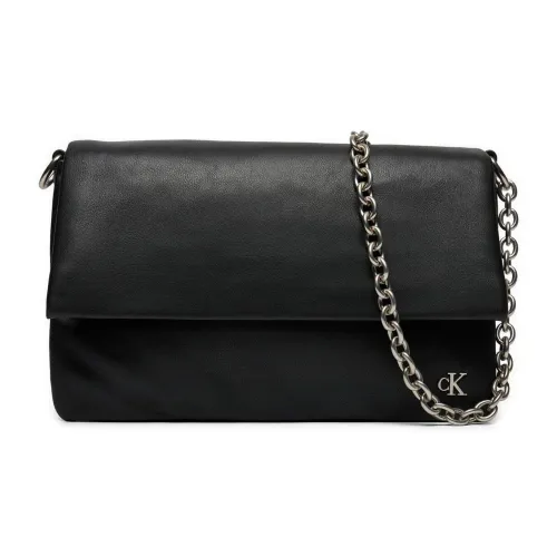 Calvin Klein , Mono Chain Flap Bag Spring/Summer Collection ,Black female, Sizes: ONE SIZE