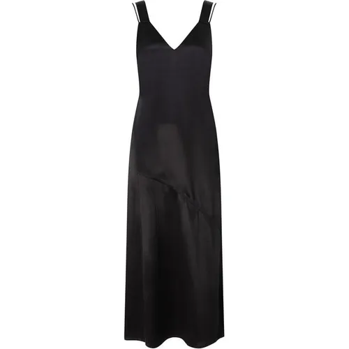 CALVIN KLEIN Naia Midi Slip Dress - Black