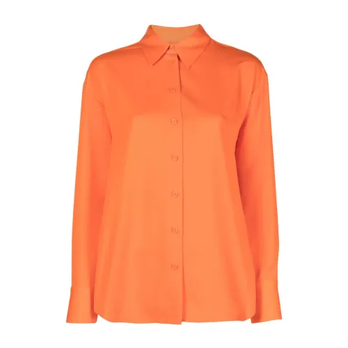 Calvin Klein , Orange Womens Shirts ,Orange female, Sizes:
