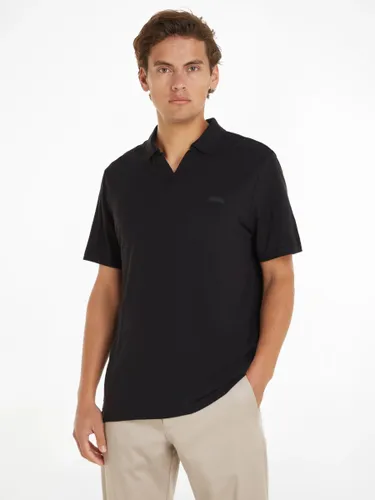 Calvin Klein Organic Cotton Short Sleeve Polo Shirt - Ck Black - Male
