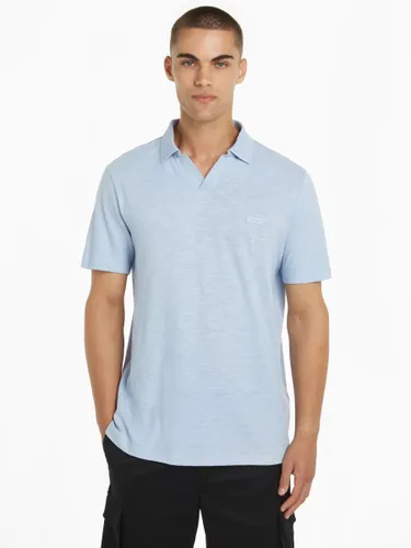 Calvin Klein Organic Cotton Short Sleeve Polo Shirt - Kentucky Blue - Male