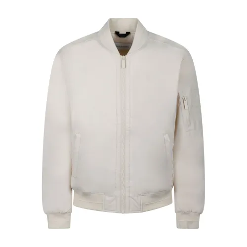 Calvin Klein , Padded Bomber Jacket ,Gray male, Sizes: