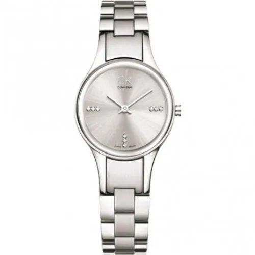 Calvin Klein , Quartz Women`s Watch with Silver Dial and Stainless Steel Strap ,Gray female, Sizes: ONE SIZE